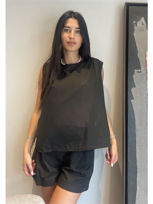 Short in cotone con risvolto DIECI MINUTI | FB654P20Q5